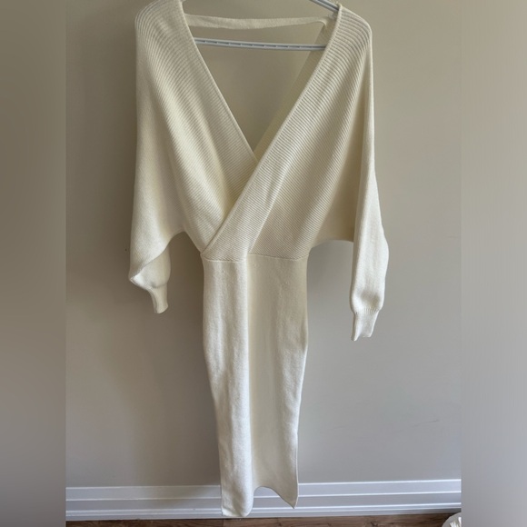 White Knit Dress - Picture 1 of 4